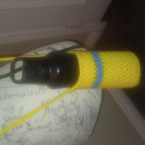 Handmade Yellow and Blue  Crochet Phone Pouch